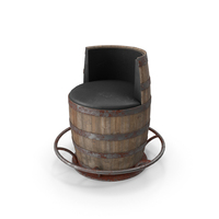 Barrel Bar Chair Dirty PNG & PSD Images