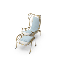 Arpa Chair & Footstool PNG & PSD Images
