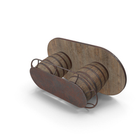 Double Barrel Pub Table Dirty Posed PNG & PSD Images