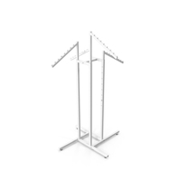 Clothing Four Way Rack White PNG & PSD Images