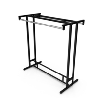 Clothing Double Rod Hangrail Black PNG & PSD Images