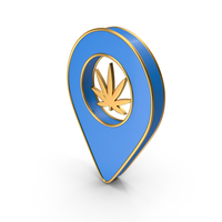 Location Symbol with Cannabis PNG & PSD Images