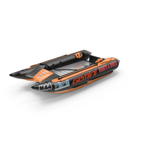 Racing Boat Gemini Zapcat F1 Orange PNG & PSD Images