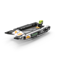 Black Gemini Zapcat F1 Racing Boat With Engine PNG & PSD Images