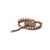 Steel Bear Trap with Rust PNG & PSD Images