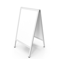 Stand Up Signage White PNG & PSD Images