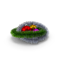 Christmas Balls And Tinsel PNG & PSD Images