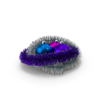 Christmas Balls And Tinsel PNG & PSD Images