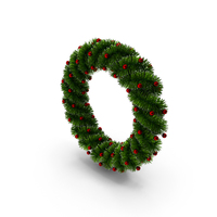 Christmas Tinsel Wreath PNG & PSD Images