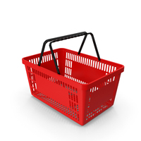 Shopping Baskets Plastic Handle Red PNG & PSD Images