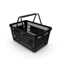 Shopping Baskets Plastic Handle Black PNG & PSD Images