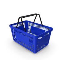 Shopping Baskets Plastic Handle Blue PNG & PSD Images