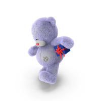 Teddy Bear Carrying A Gift PNG & PSD Images