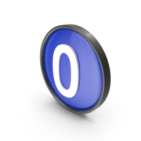 Blue Button 0 PNG & PSD Images
