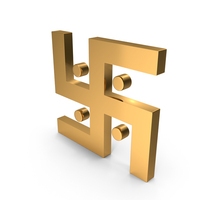 Gold Religious Swastika Symbol PNG & PSD Images