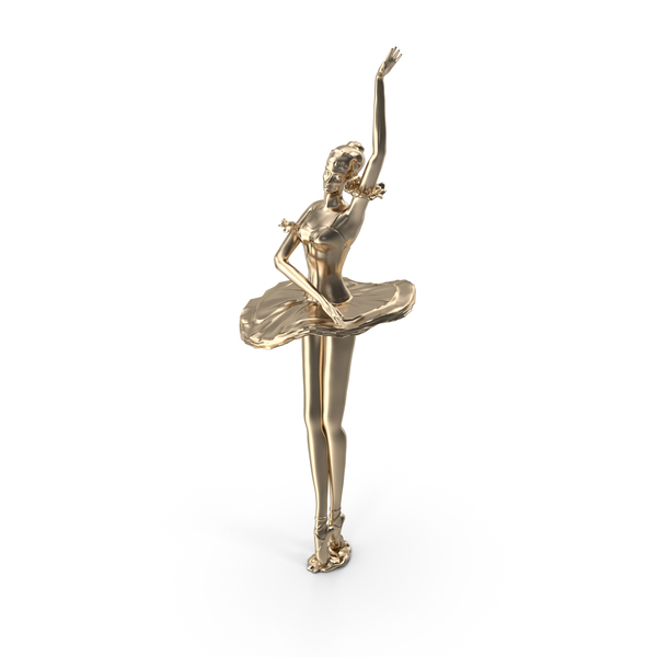 Ballerina Figurine With Hand Up PNG & PSD Images