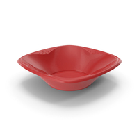 Red Solo Squared Plastic Bowl PNG & PSD Images