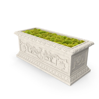 Trough Planter With Moss Garden H30 PNG & PSD Images