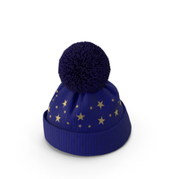 Blue Winter Hat With Pompom PNG & PSD Images