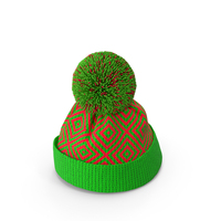 Green Winter Hat With Pompom PNG & PSD Images