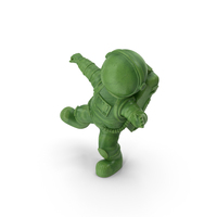 Green Astronaut Toy Character Dancing PNG & PSD Images