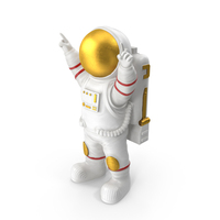 Astronaut Toy Character White Happy Pose PNG & PSD Images