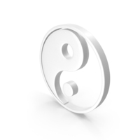 White Ying Yang Symbol PNG & PSD Images