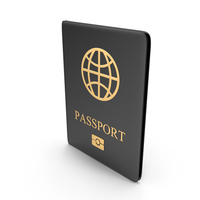 Black Cartoon Passport PNG & PSD Images