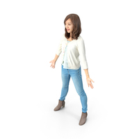 Young Woman Standing In Casual Clothing PNG & PSD Images