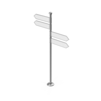 Silver Crossroad Signpost PNG & PSD Images