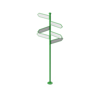Green Crossroad Signpost PNG & PSD Images
