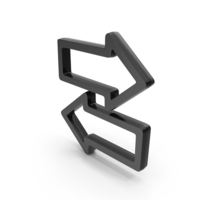 Black Directional Arrows Symbol PNG & PSD Images
