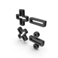Black Math Operators Symbol PNG & PSD Images