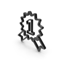 Black First Place Badge Symbol PNG & PSD Images