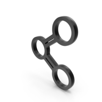 Black Share Link Web Symbol PNG & PSD Images