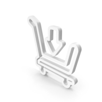 White Shopping Cart Symbol PNG & PSD Images