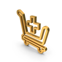 Gold Add To Basket Symbol PNG & PSD Images