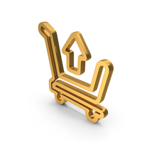 Gold Shopping Cart Remove Symbol PNG & PSD Images