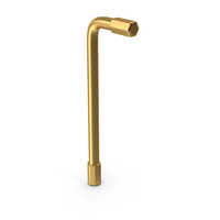 Gold Hex Key Wrench PNG & PSD Images