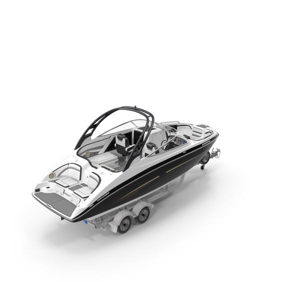 Boat Trailer With Sportboat PNG & PSD Images