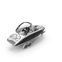 Boat Trailer With Sportboat PNG & PSD Images