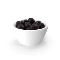 Bowl of Fresh Black Olives PNG & PSD Images