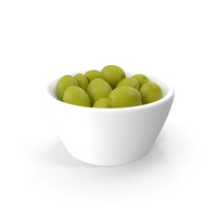 Bowl of Fresh Green Olives PNG & PSD Images