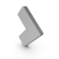 Grey Voxel Arrow PNG & PSD Images