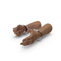 Man Hands With Short Chain Handcuffs PNG & PSD Images