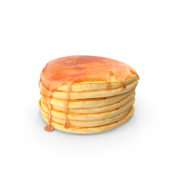 Pancakes Poured with Syrup PNG & PSD Images