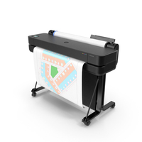 HP DesignJet T630 Tray Closed PNG & PSD Images