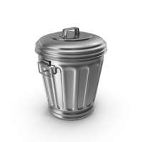Silver Trash Can PNG & PSD Images