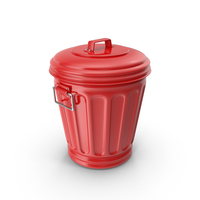 Red Trash Can PNG & PSD Images