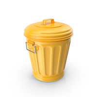 Yellow Trash Can PNG & PSD Images